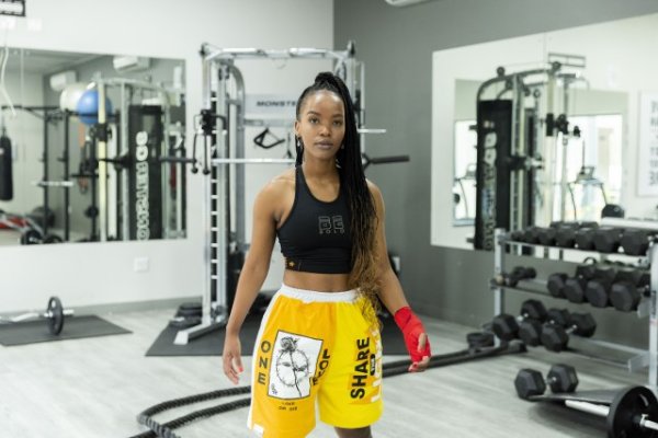 After rope training at the gym