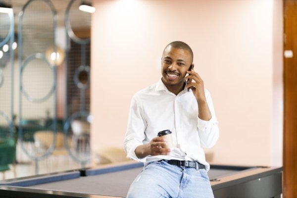 Black business man at work