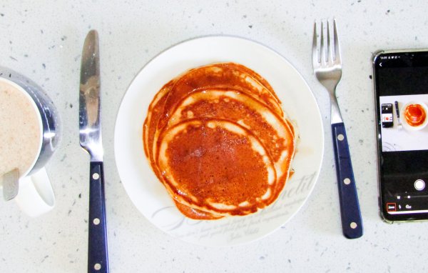 Pancakes on a bright day