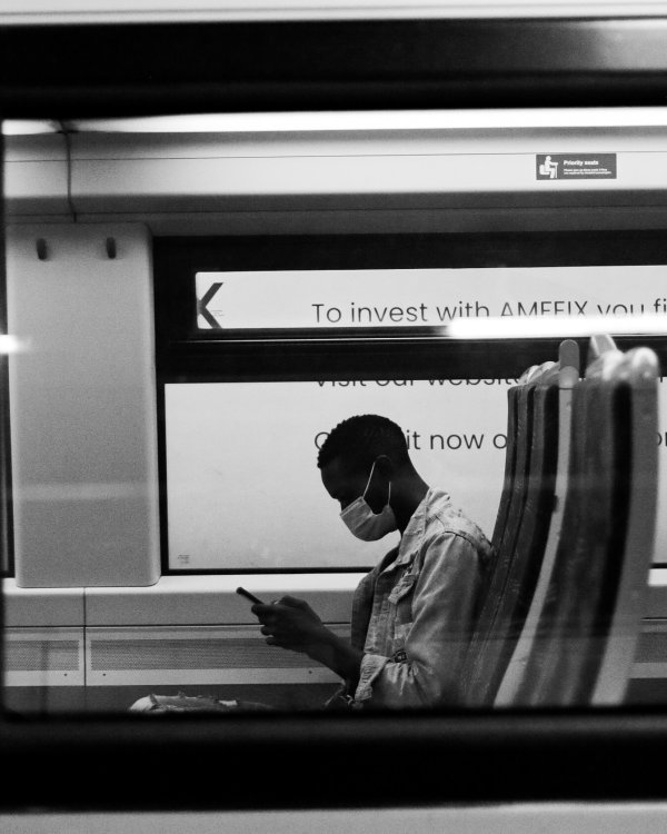 Gautrain with a mask on