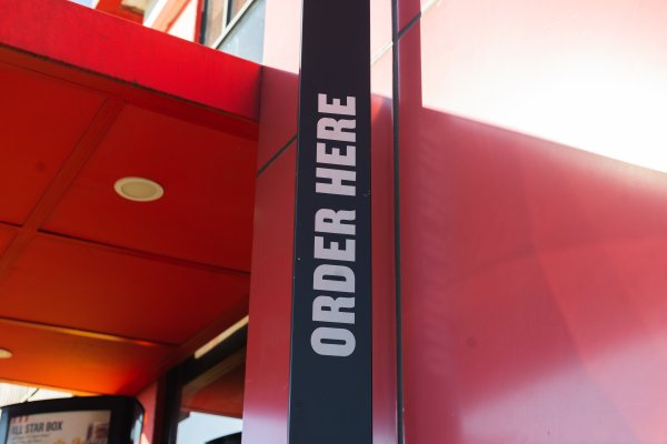 Order here sign from KFC