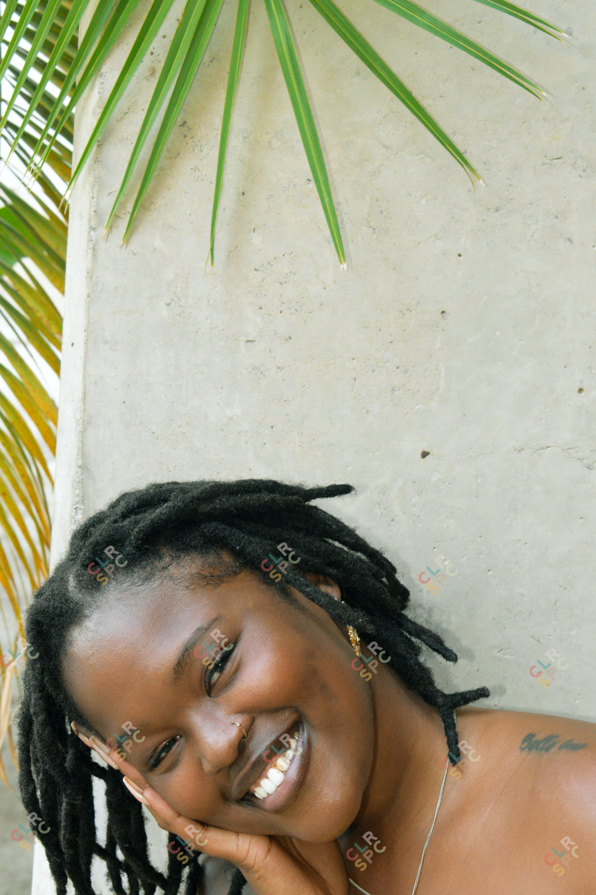 African woman smiling