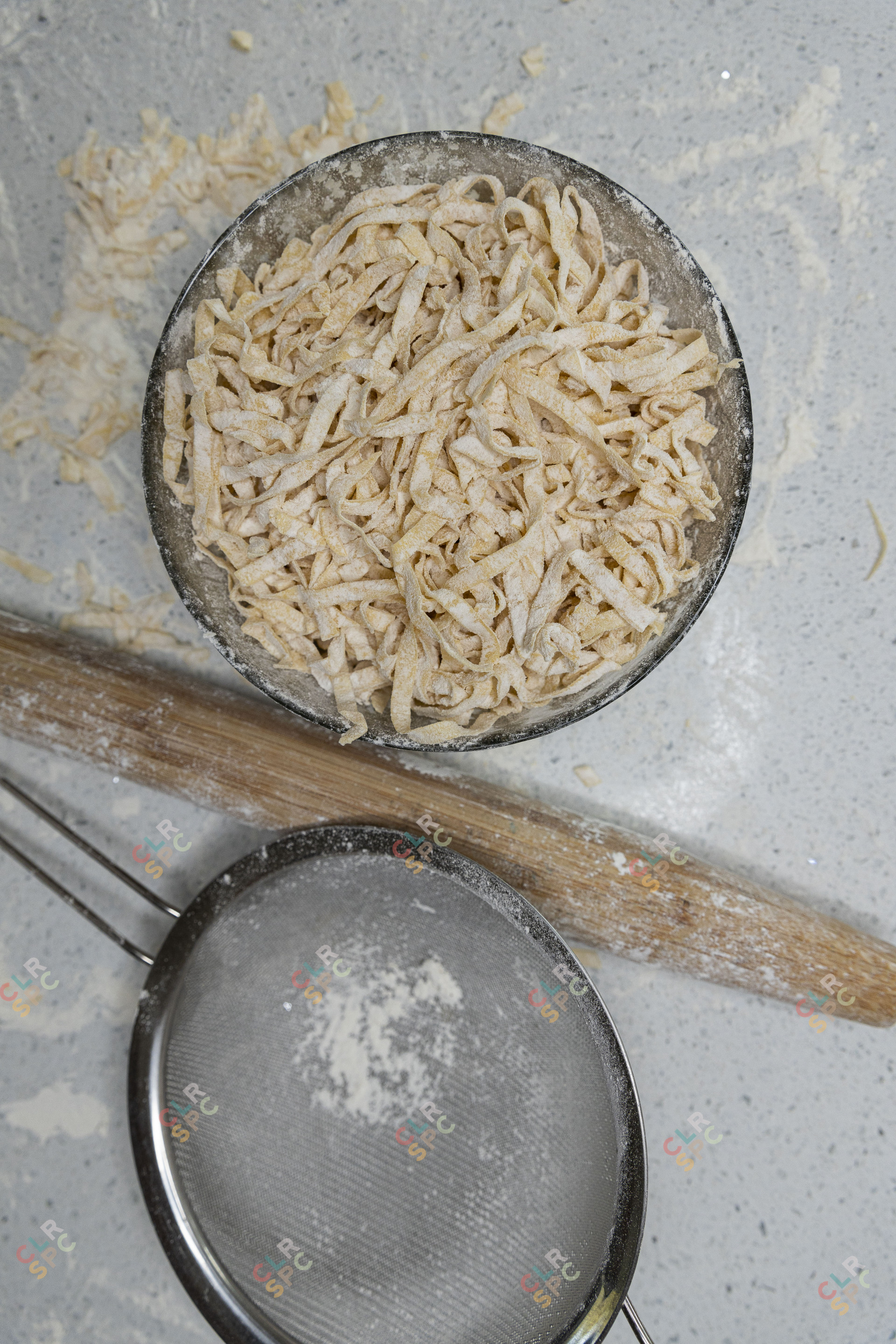 Home made pasta  flatlay