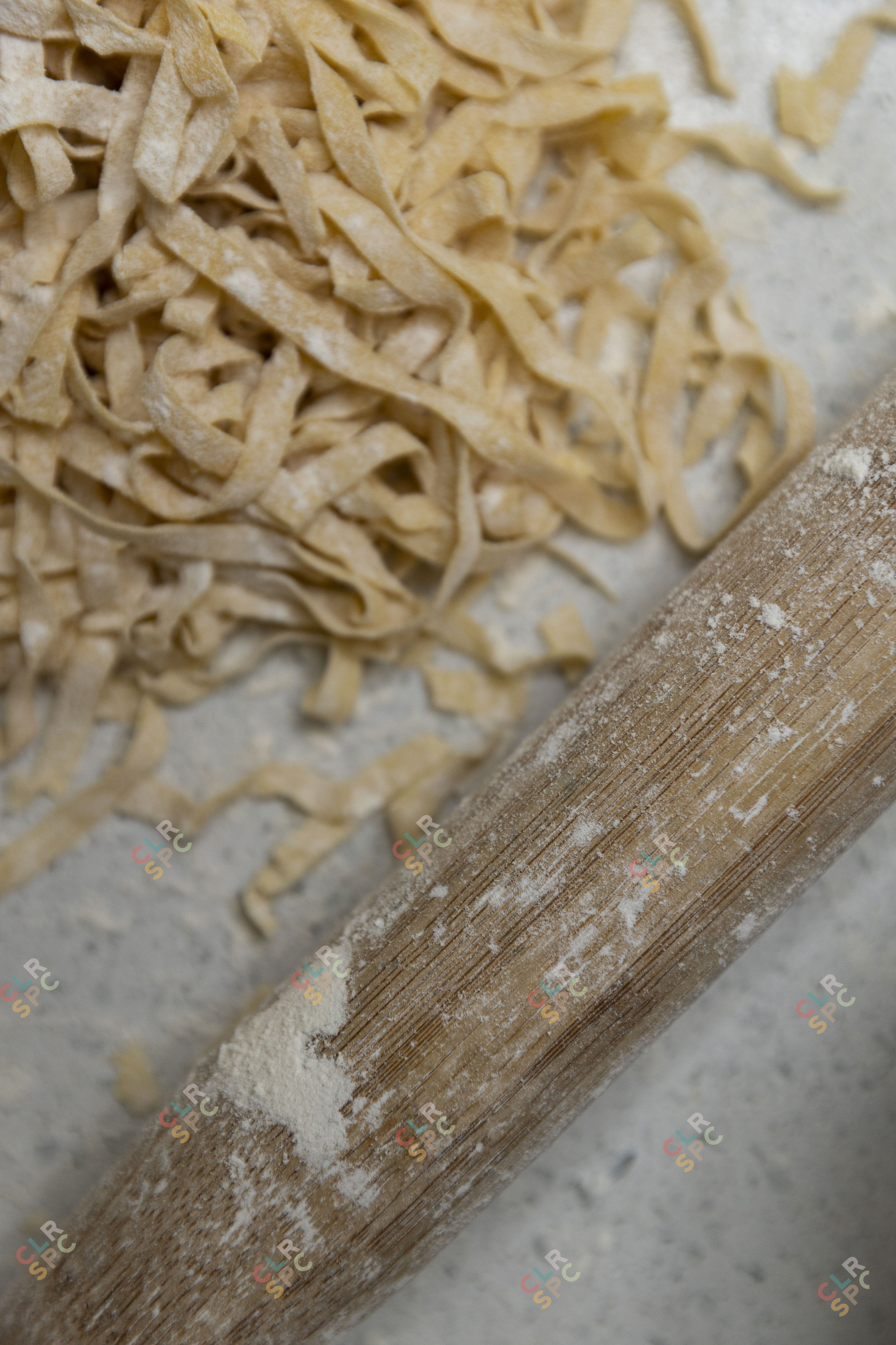 Pasta roller with home made dough