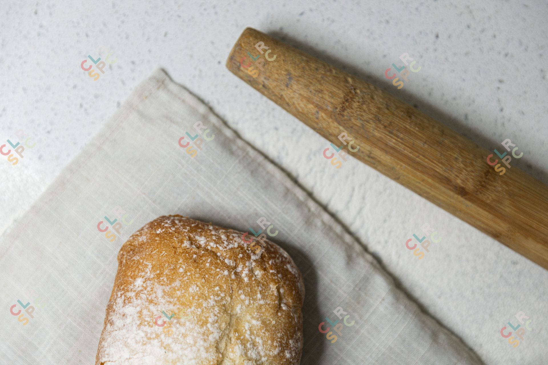 Home made bread with roller