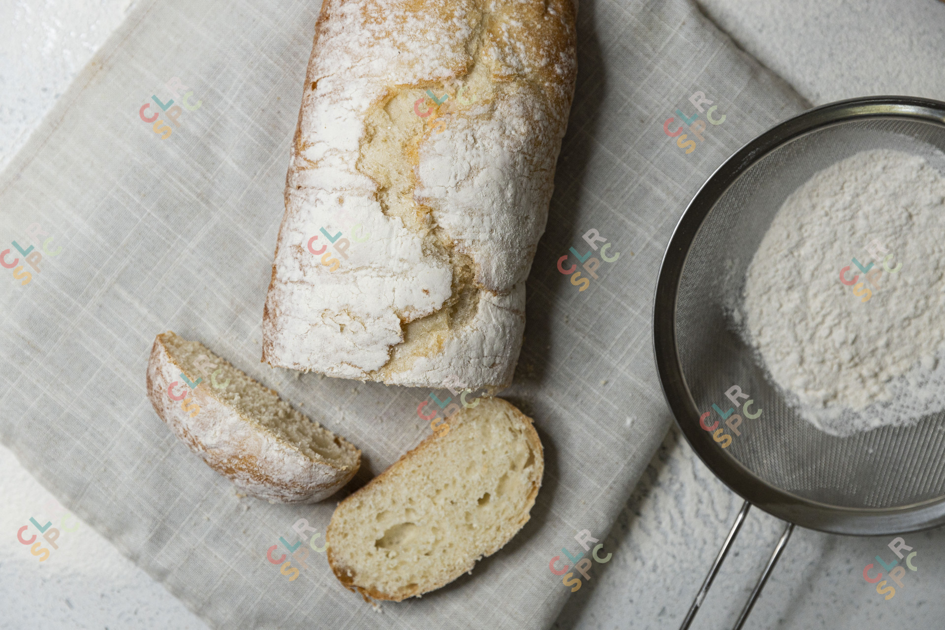 Sliced home made bread