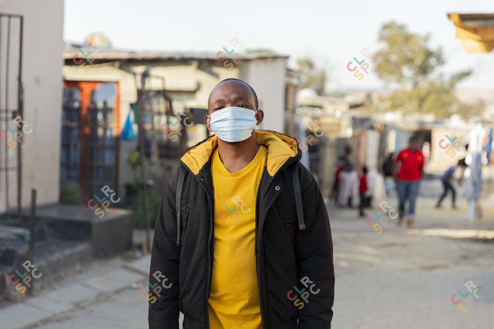 Young black man posing