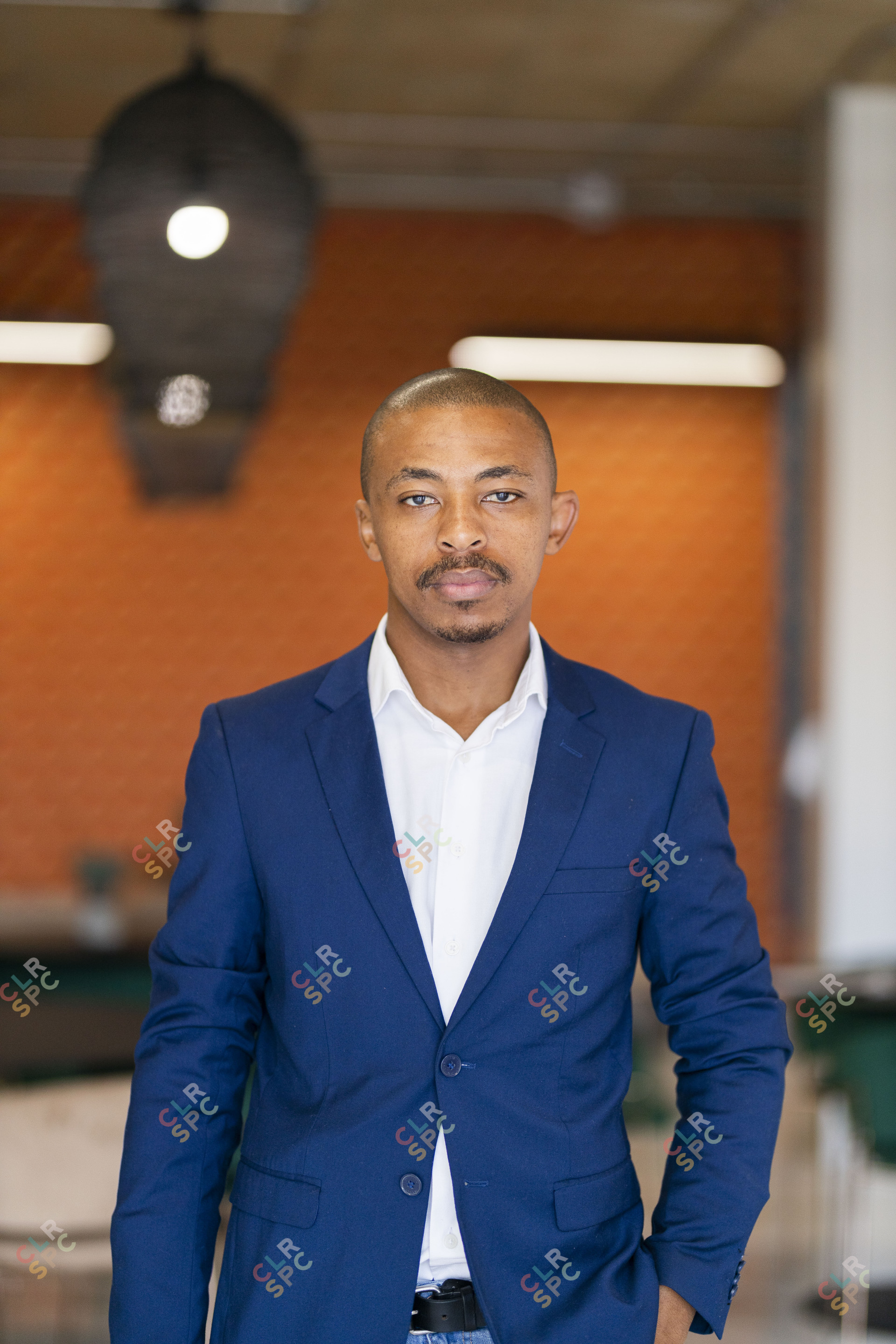 Black business man wearing a suit