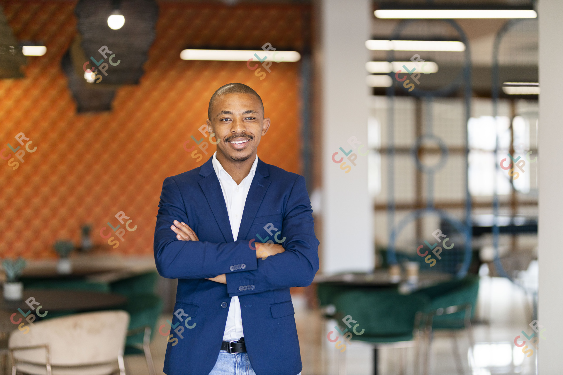 Black business man at working from home