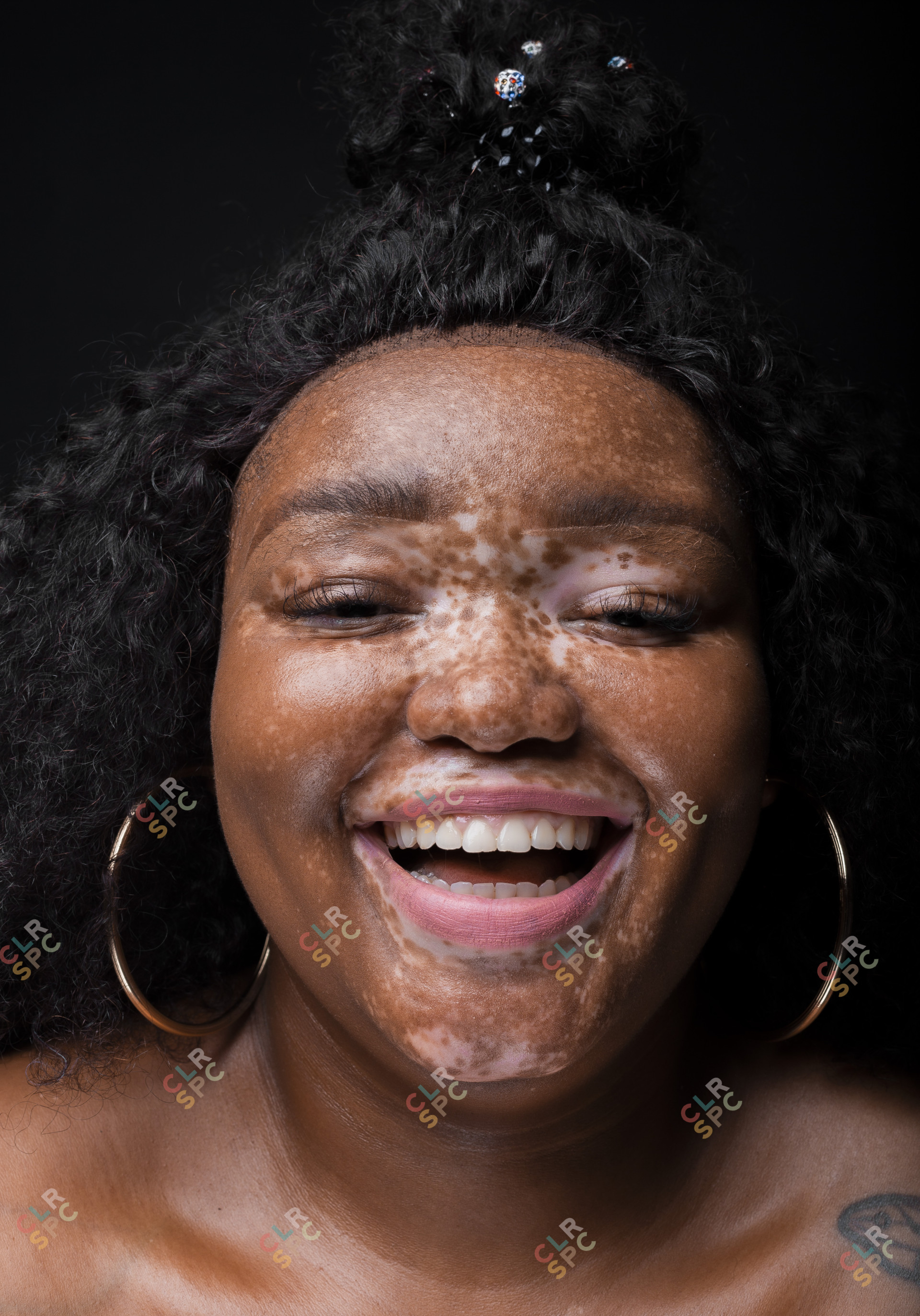 Beautiful model posing and smiling