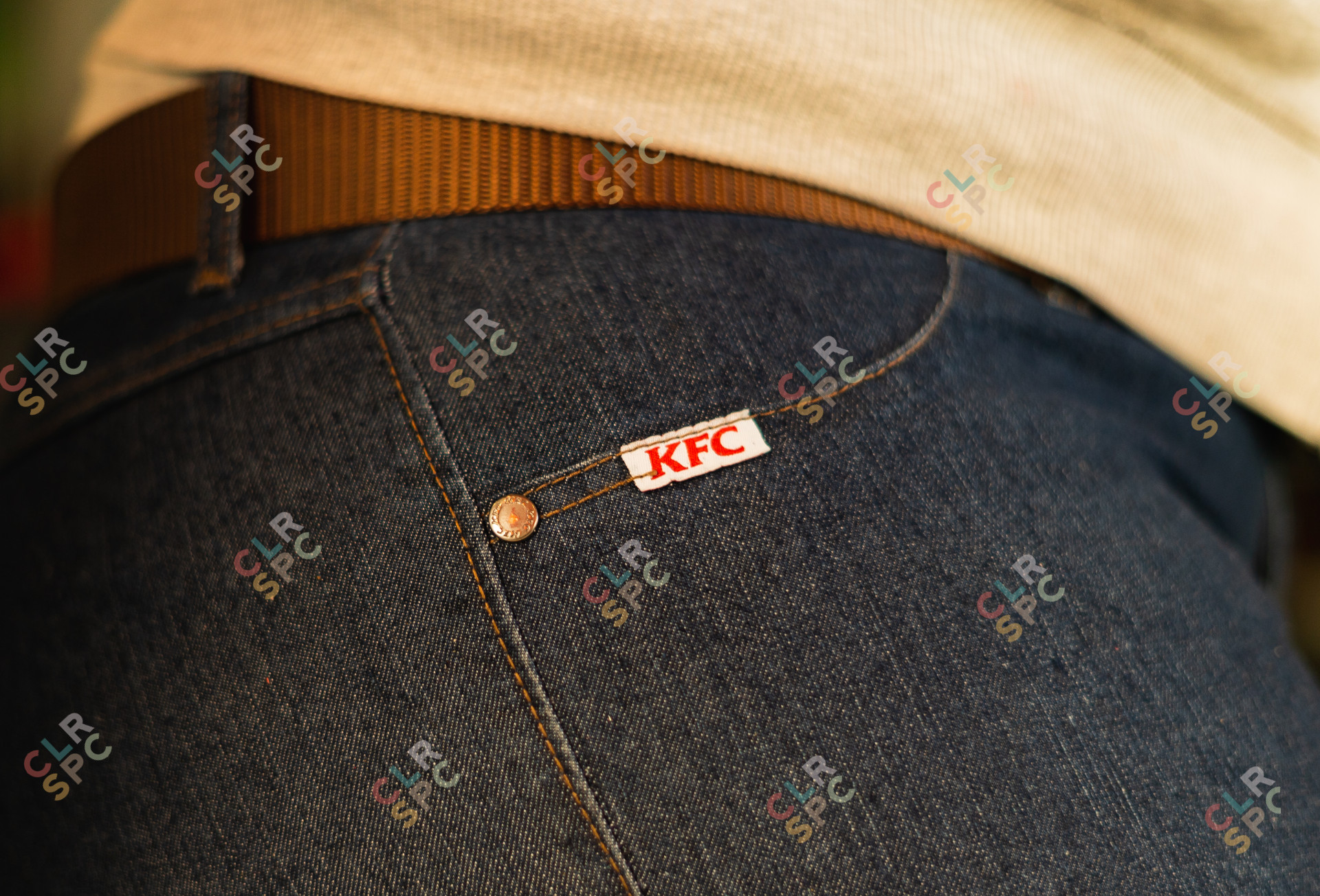KFC badge on jeans