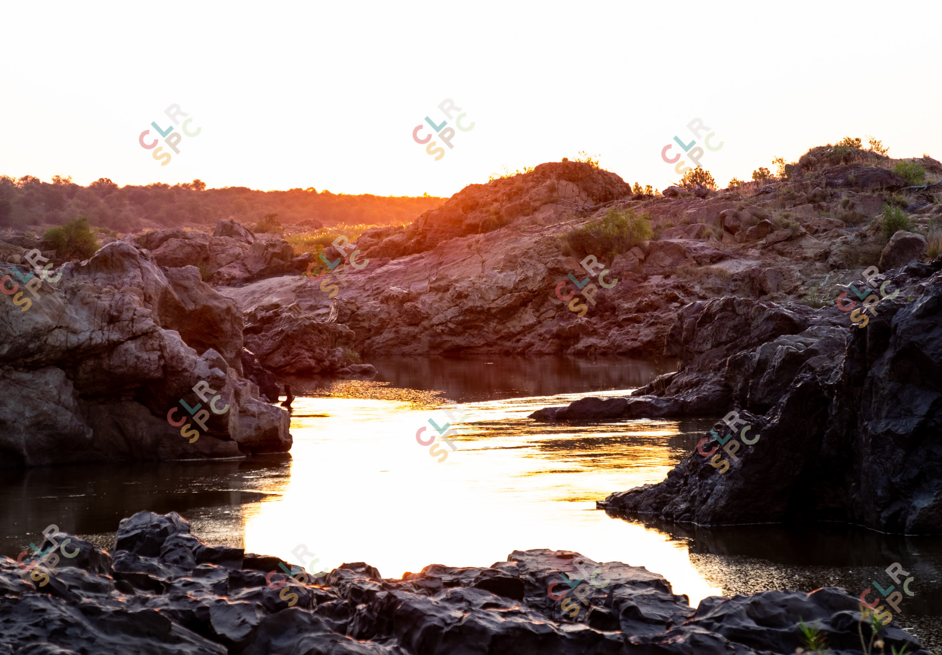 River sunset at the Kruger national park
