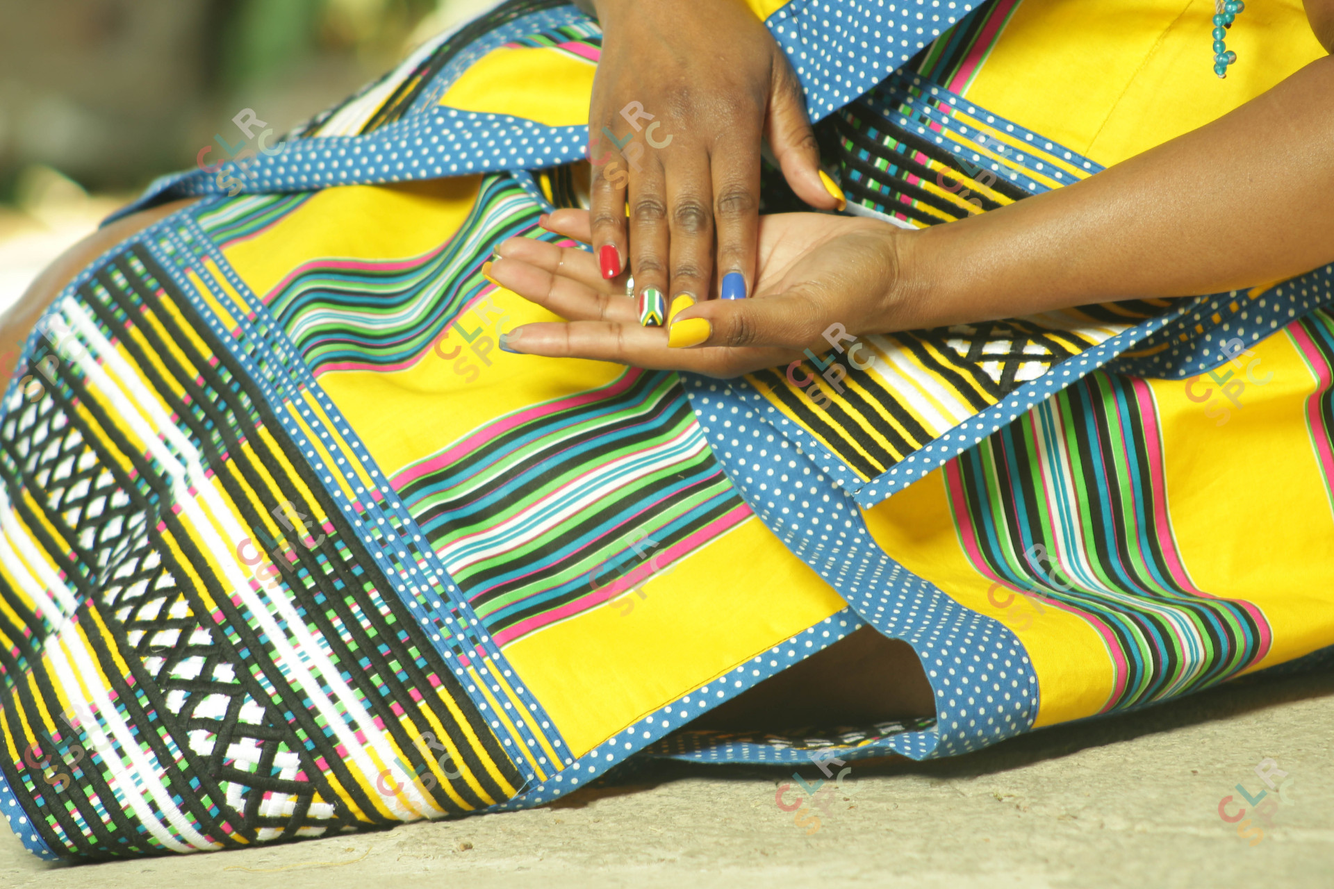 South African Flag Nails