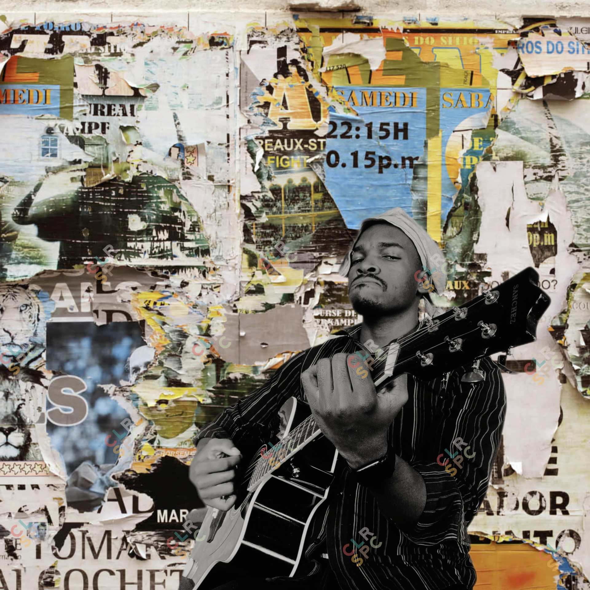 African black guitarist