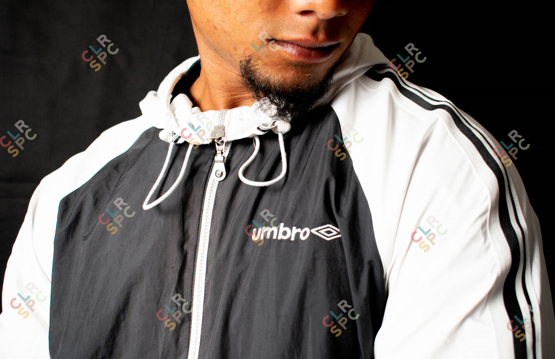 Model wearing sportswear gear