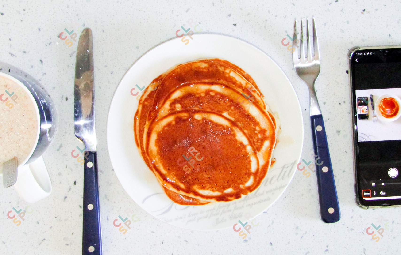 Pancakes on a bright day