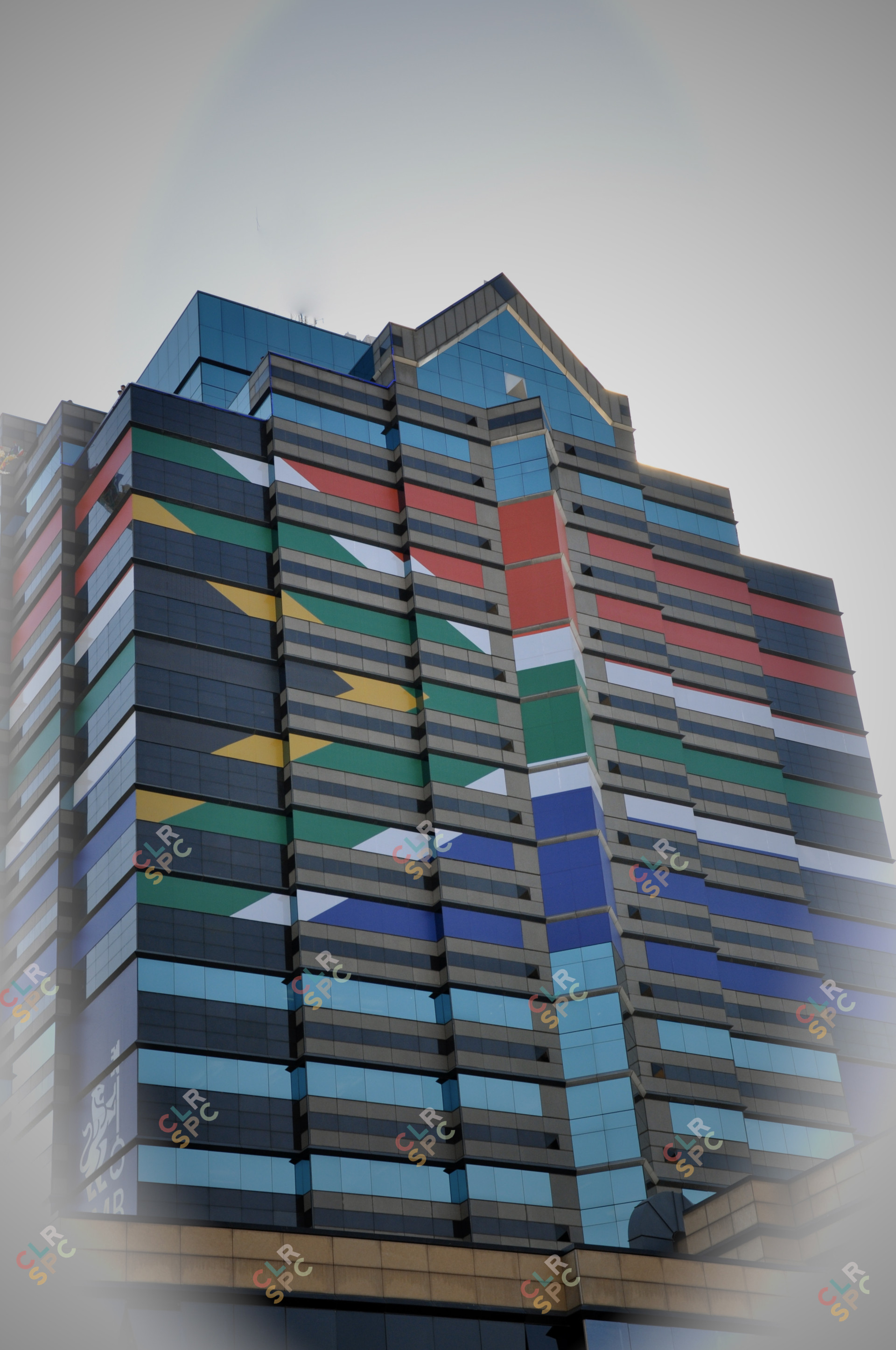 RMB building displaying the SA flag during the 2010 World cup soccer