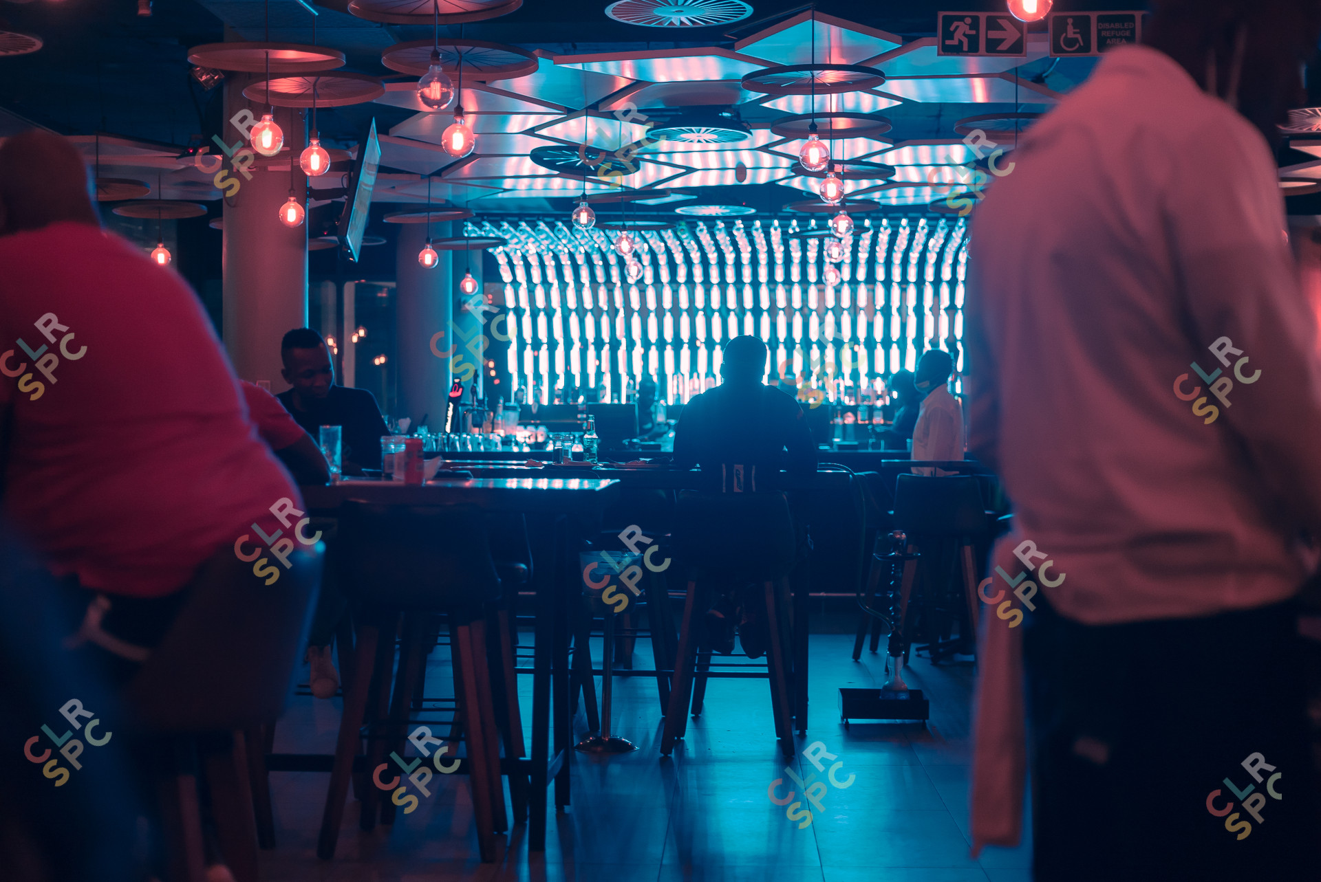 Club/bar with neon lights