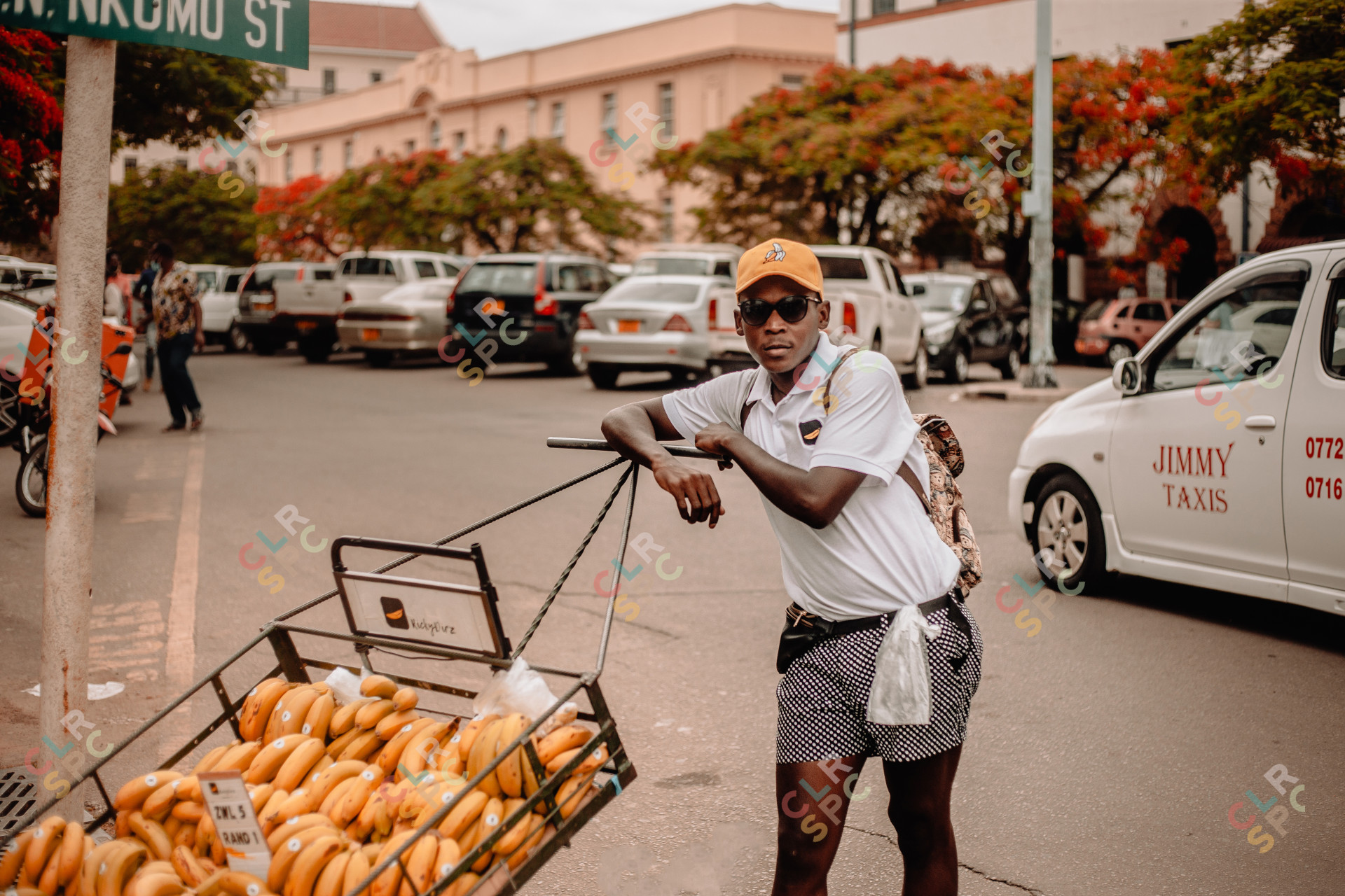 Vendor selling bananas