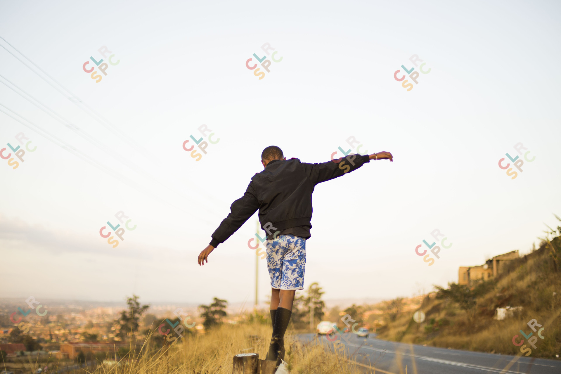 Young black kid playing around in pietermaritzburg