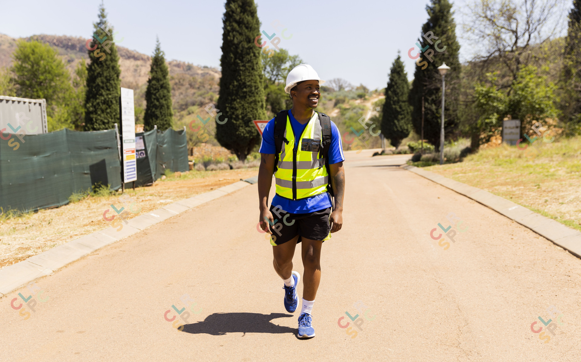 Black construction worker on site