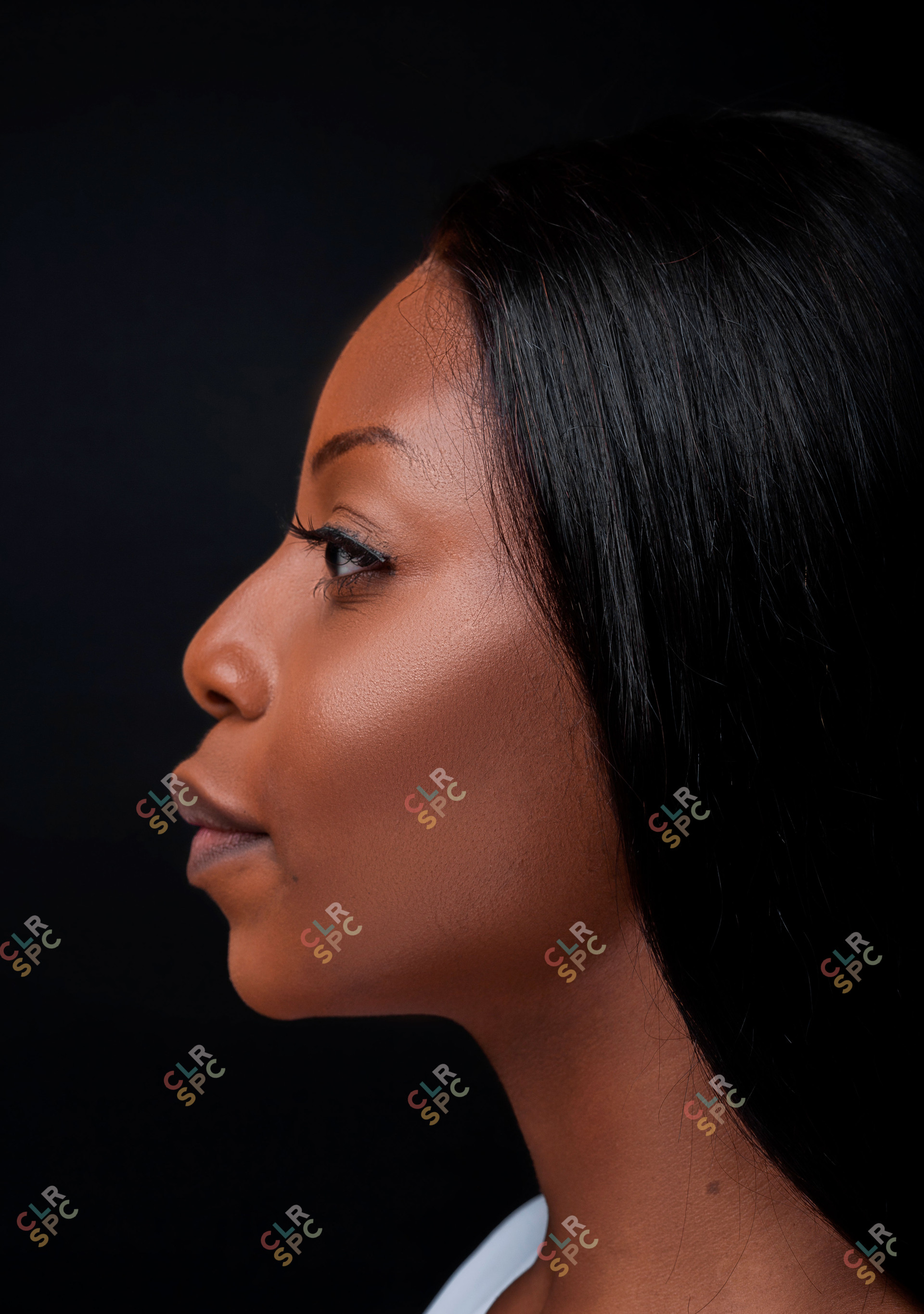 Side profile of black woman
