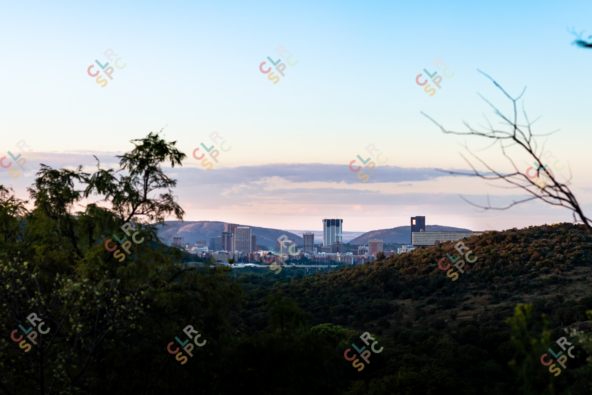 Pretoria City Center seen from Groenkloof Nature Reserve
