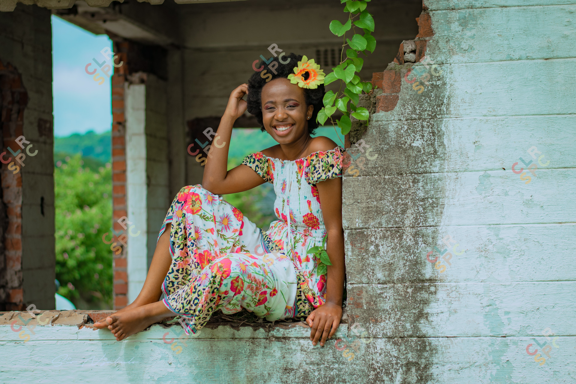 Black woman wearing a summer dress