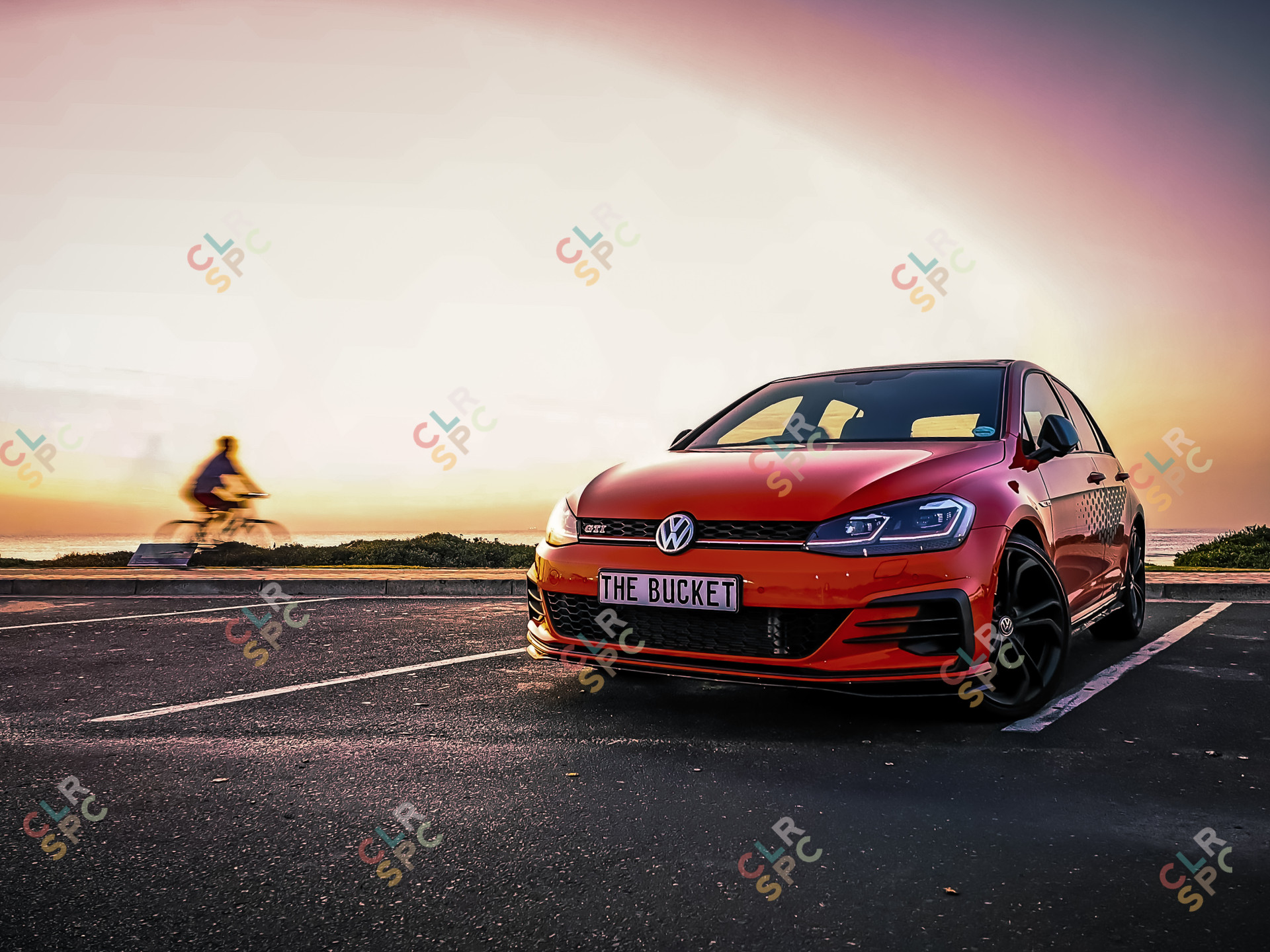 Limited edition VW Golf 7.5 GTI TCR sunrise shoot