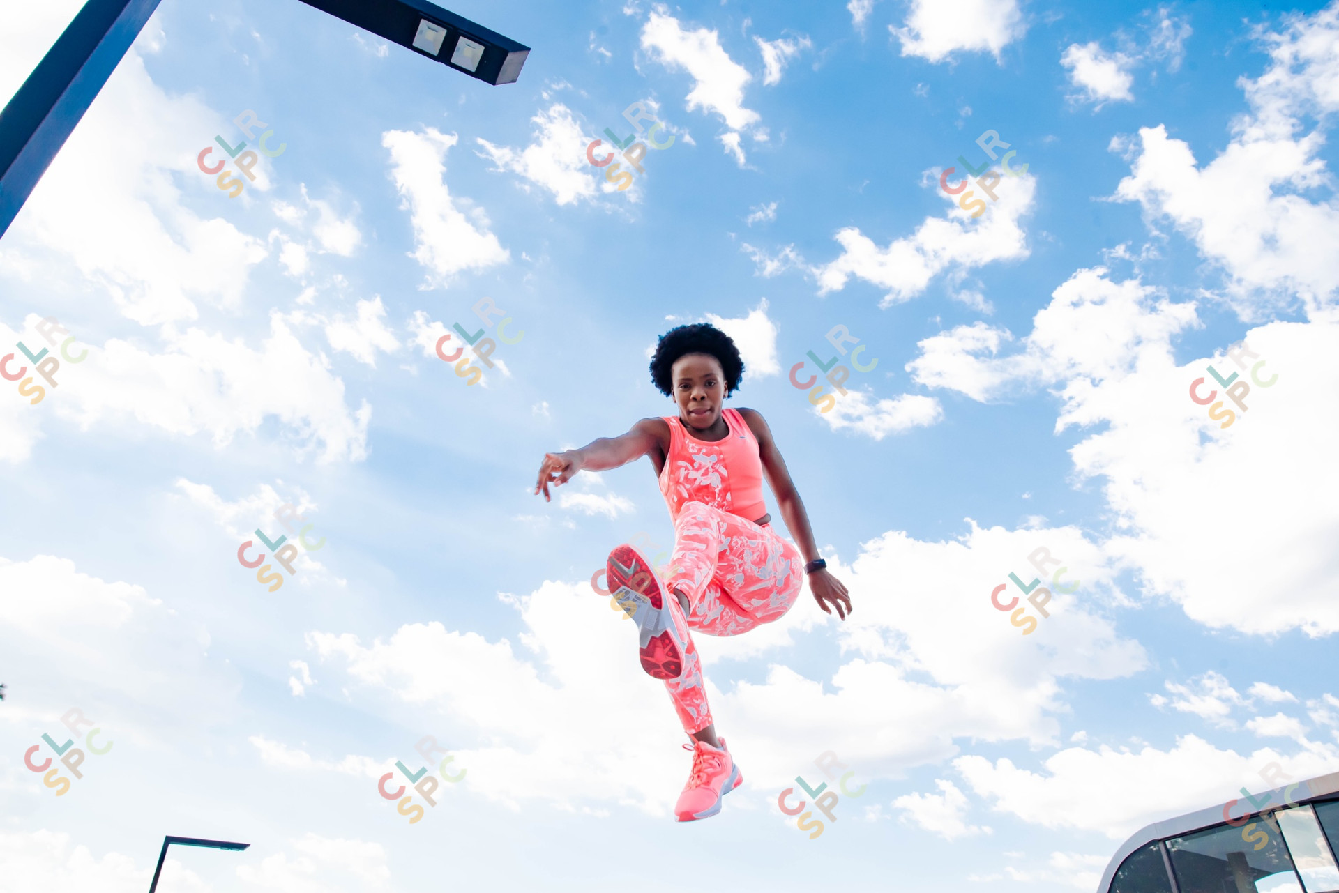 Black athlete training