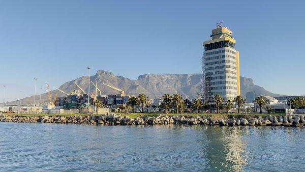 A view of Table Mountain from the sea