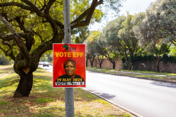 Vote EFF sign on a pole